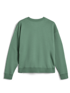 Alpinestars Essentials Ageless Crew, premium crewneck sweatshirt, Cactus Green, back view showing ribbed collar, cuffs and hem, solid color, casual sportswear