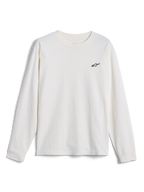 Alpinestars Essentials Ageless LS Tee, Long Sleeve T-Shirt, Off White, featuring a small black Alpinestars logo on the chest, casual motorsport-inspired streetwear