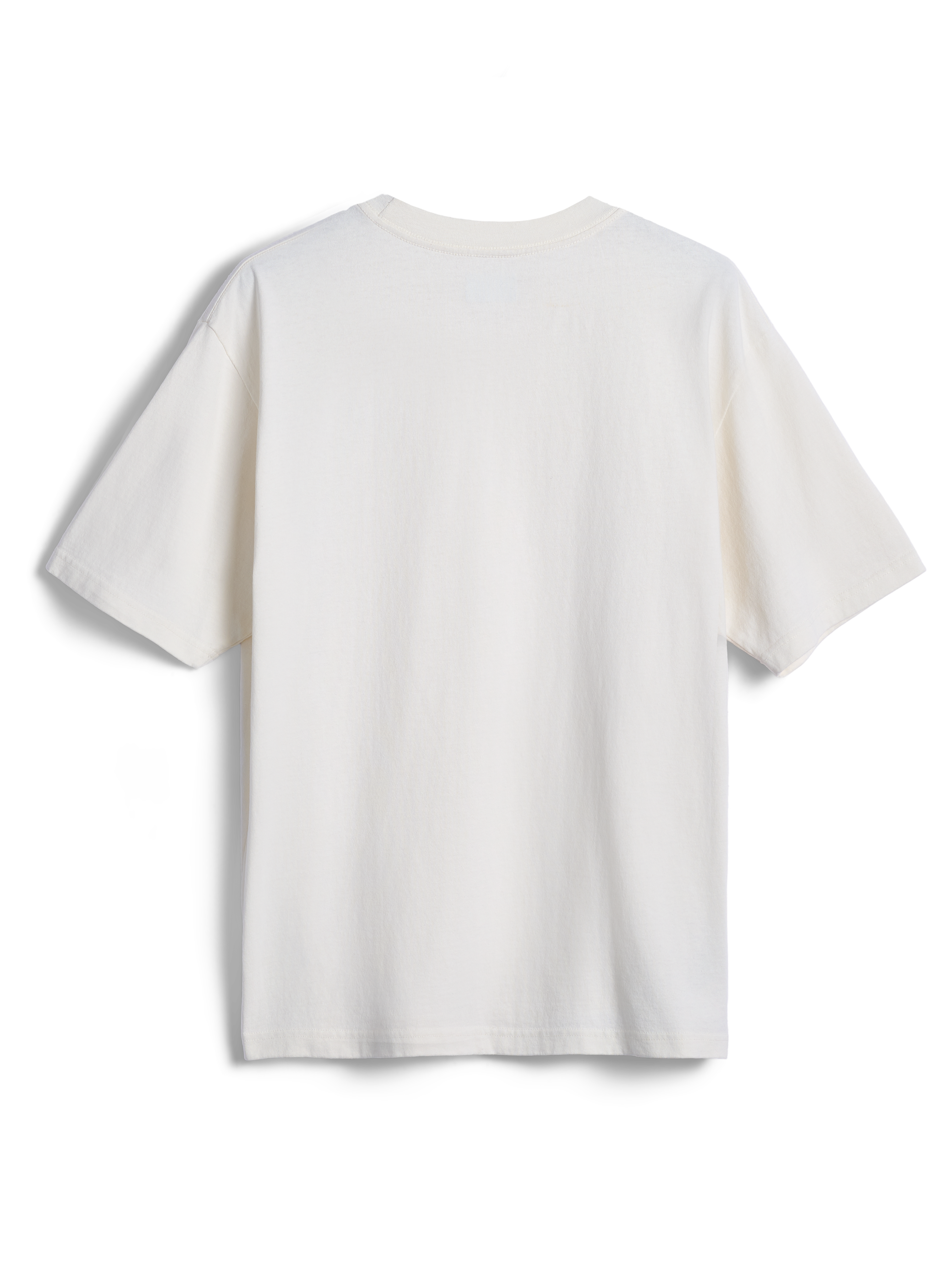 Alpinestars Essentials Ageless SS Tee, t-shirt de manga curta, off-white, vista traseira simples, corte relaxado, roupa desportiva casual