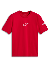 Alpinestars Frontal CSF Tee, Short Sleeve T-Shirt, Red, White Astars Logo on Chest, Performance Casual Sportswear