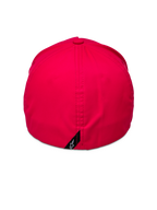 Chapéu Alpinestars Ageless Reflex Waterproof, vermelho, vista traseira com design flex fit fechado, costura vertical, pequena etiqueta preta com logótipo Astars branco, tecido impermeável de performance