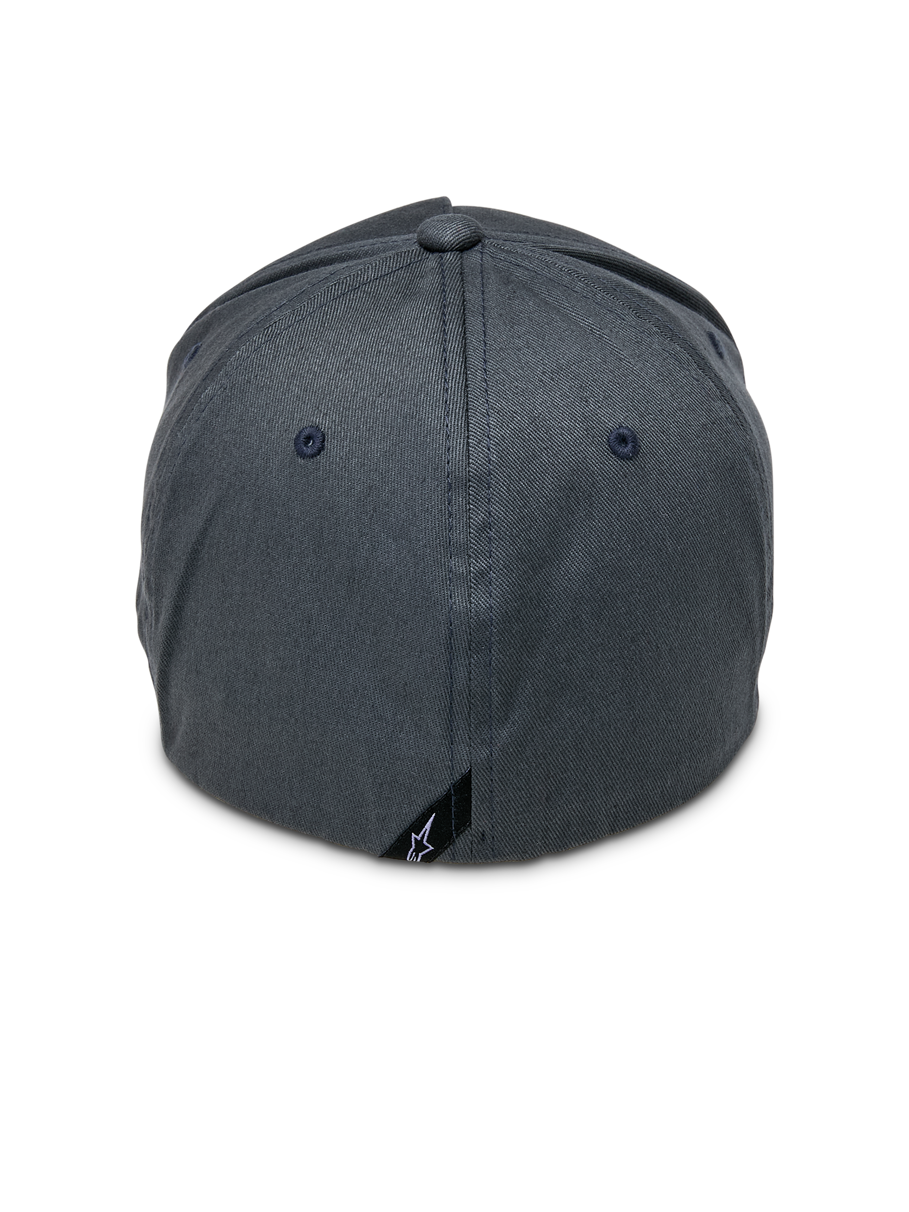 Alpinestars Ride Sonic Hat, Charcoal Gray, back view featuring flex back design and small black Alpinestars logo tag, casual motorsport-inspired headwear