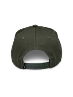 Alpinestars Promptus Snapback Hat, Military Green, rear view featuring adjustable snapback closure and cotton twill fabric, small black brand label, casual motorsport-inspired headwear