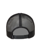 Alpinestars Ageless Snapback Hat, black trucker style mesh back with adjustable snap closure and white top button.