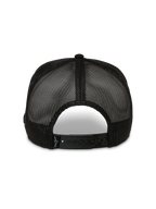 Boné Trucker Control da Alpinestars, vista traseira, preto, com painéis de malha respirável e fecho snapback ajustável, acessório de cabeça casual de motorsport