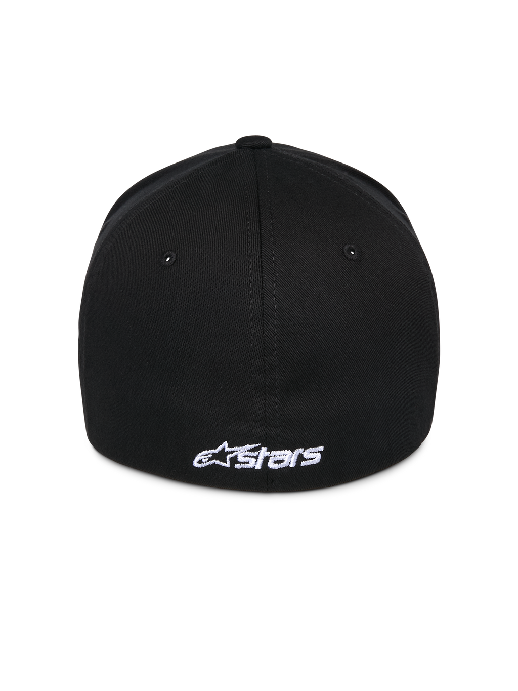 Alpinestars Ageless Multi Hat, Black Baseball Cap, back view featuring white embroidered Astars logo, flex back design, casual sportswear style