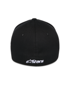Alpinestars Ageless Multi Hat, Black Baseball Cap, back view featuring white embroidered Astars logo, flex back design, casual sportswear style