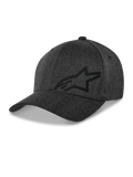 Alpinestars Corp Shift Multi Hat, Baseball Cap, Dark Grey Heather, Black 3D Astars Logo, Structured Crown, Curved Bill, Stretch Twill Fabric, Casual Motorsport Lifestyle Headwear