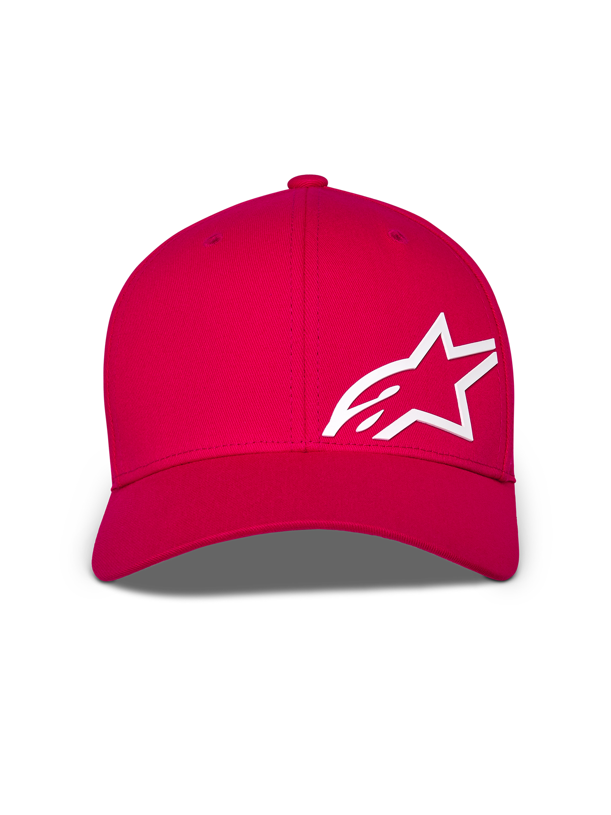 Alpinestars Corp Shift Multi Hat, Baseball Cap, Red, featuring a large white 3D Astars logo on the front, curved bill and structured crown, casual motorsport headwear