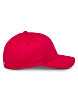 Alpinestars Corp Shift Multi Hat, Red, Baseball Cap, side profile view with curved bill and structured crown, stretch twill fabric, casual motorsport headwear