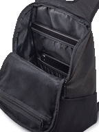 Alpinestars Defcon V3 Backpack, mochila pequena para o dia a dia, preta e branca, poliéster 600D durável, com bolso frontal com fecho de correr, bolsos de malha para garrafa de água e logótipo Alpinestars impresso