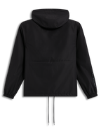 Alpinestars Speeder Resolve Windbreaker Casaco, corta-vento preto com capuz, vista traseira e logótipo na manga.