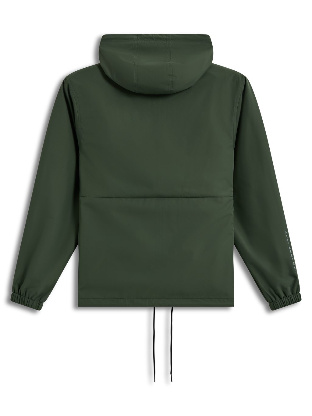 Alpinestars Speeder Resolve, corta-vento desportivo leve com capuz, verde, vista traseira com punhos elásticos e cordão na bainha.