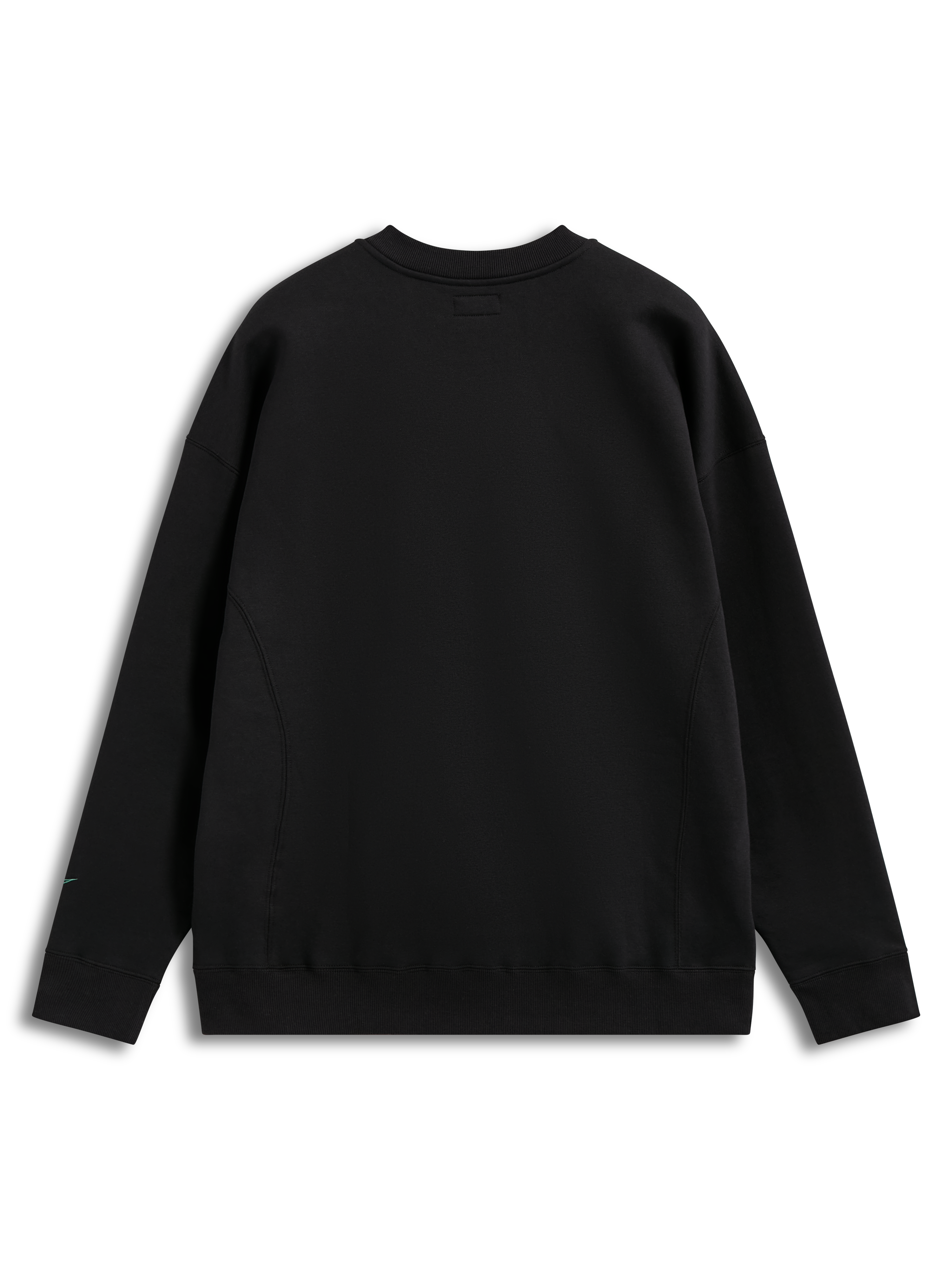 Alpinestars Guise Oversized Crew, black unisex sportswear fleece pullover shown from the back with a relaxed fit.