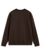 Alpinestars Guise Oversized Crew, camisola de sportswear, castanha, vista traseira, em fleece com punhos e bainha canelados