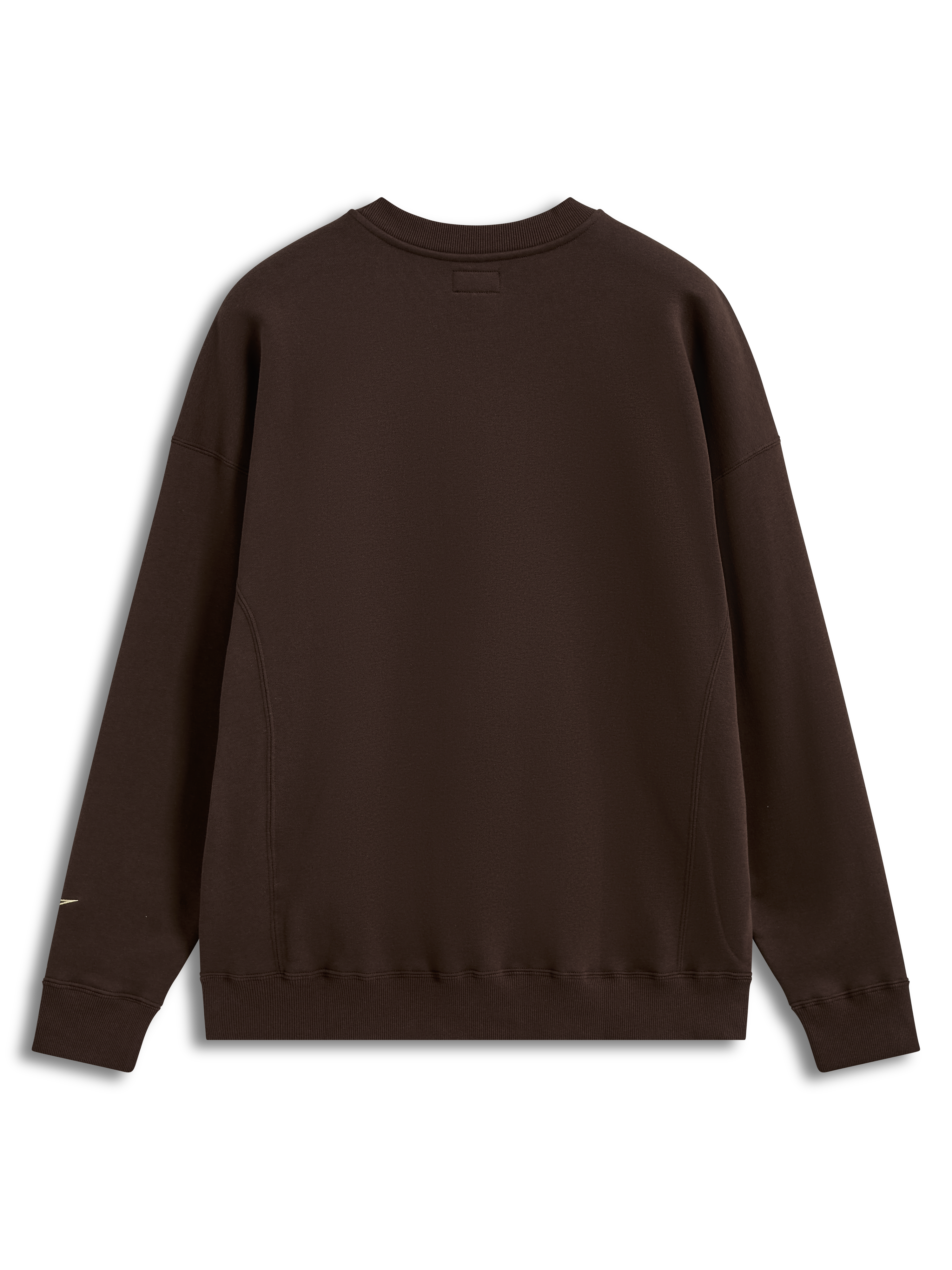 Alpinestars Guise Oversized Crew, camisola de sportswear, castanha, vista traseira, em fleece com punhos e bainha canelados