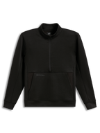 Alpinestars Apera Half-Zip Sweatshirt, black performance sportswear fleece with tonal branding and kangaroo pocket.