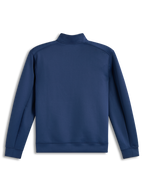 Alpinestars Apera Half-Zip Sweatshirt, pullover de fleece em azul, logótipo tonal no ombro, vista traseira de sportswear.