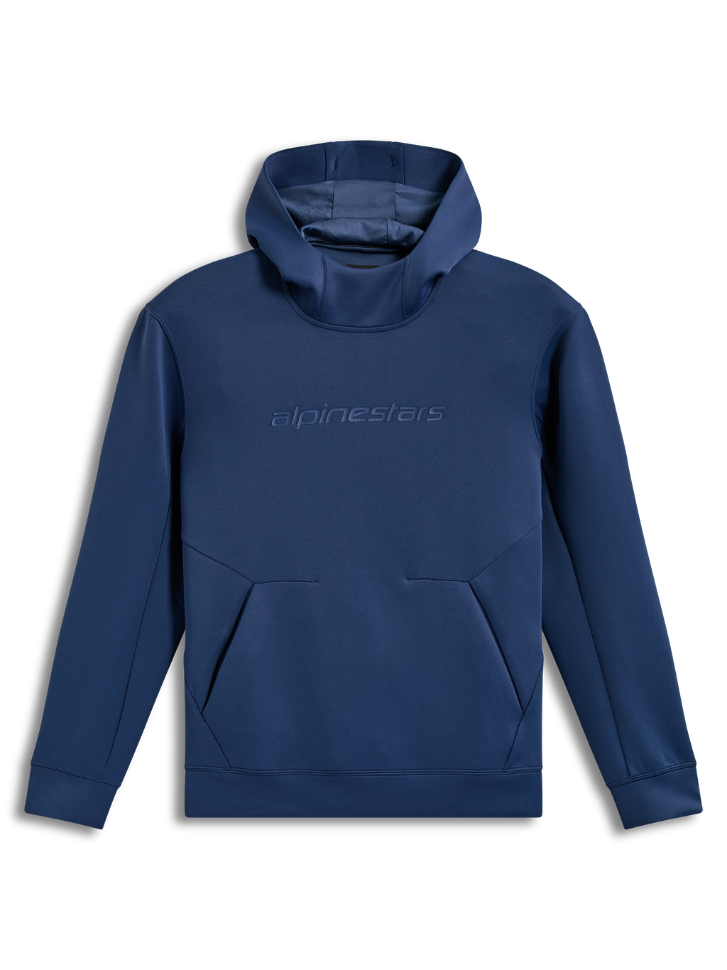 Alpinestars Datrix Hoodie, camisola com capuz azul em fleece tri-blend, logótipo tonal no peito e capuz forrado em malha.