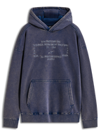Alpinestars Infinite Washed Oversized Hoodie, azul com lavagem snow, logos bordados e bolso canguru, estilo casual