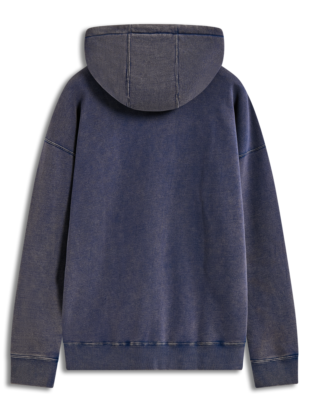 Alpinestars Infinite Washed Oversized Hoodie, azul com lavagem snow, vista traseira, ajuste relaxado em fleece de alta qualidade para um estilo casual de desportos motorizados