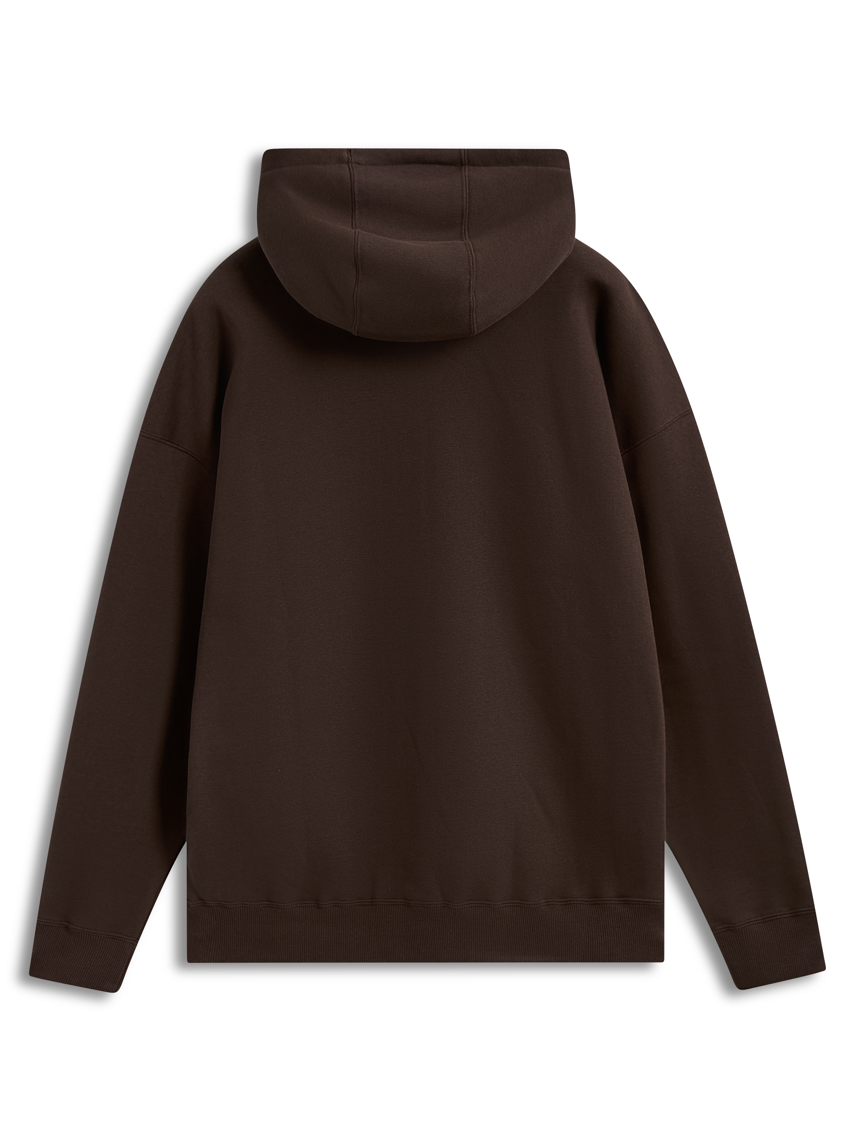 Alpinestars Prelude Oversized Hoodie, brown fleece sportswear pullover with a relaxed fit, shown from the back.