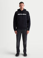 Alpinestars Camisola Com Capuz Race Wordmark, hoodie unissexo de estilo sportswear, preto e branco, com logótipo linear na frente e gráfico na manga, em fleece de algodão técnico e poliéster reciclado, desenhado para conforto casual.