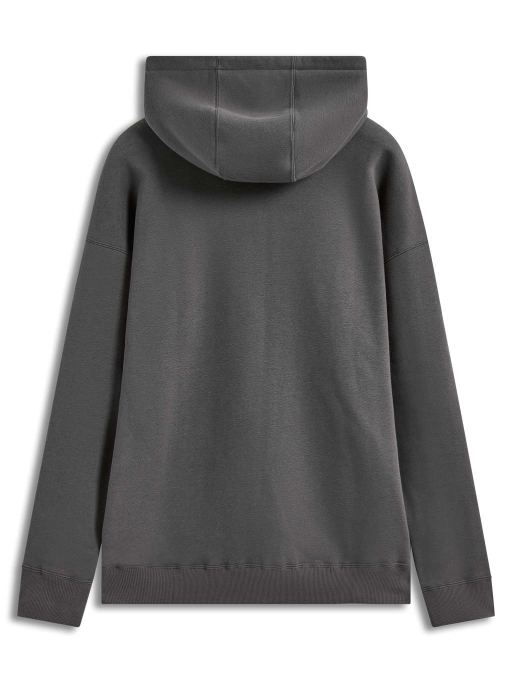Alpinestars Entity Oversized Hoodie, hoodie de fleece cinzento, vista traseira com capuz grande, punhos e bainha canelados, design casual de sportswear