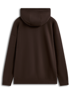 Alpinestars Entity Oversized Hoodie, hoodie de fleece castanho, vista traseira com ombros descaídos e design casual de sportswear