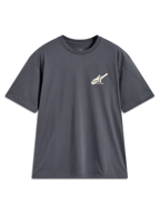 Alpinestars Ghost Oversized CSF Tee, t-shirt de manga curta cinzenta-carvão com logótipo pequeno no peito, design oversized de sportswear casual