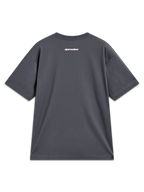Alpinestars Mandate Oversized CSF Tee, t-shirt cinzenta carvão com gráfico branco nas costas, estilo sportswear casual.