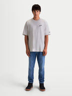 Alpinestars Mandate Oversized CSF Tee, t-shirt de manga curta para homem, cinzento, ajuste oversized descontraído, logótipo Astars em relevo no peito, casual sportswear em mistura de algodão e poliéster