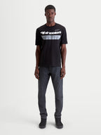 Alpinestars Singular CSF Tee, Men's Short Sleeve Sportswear T-Shirt, Black with a white and grey chest graphic featuring the Astars wordmark and 'ONE GOAL. ONE VISION.' motto. Premium cotton blend construction, perfect for casual lifestyle and motorsport enthusiasts.