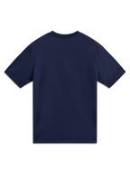 Alpinestars Cypress CSF Tee, t-shirt de manga curta para sportswear, azul-marinho, vista traseira, construção em mistura de algodão e poliéster