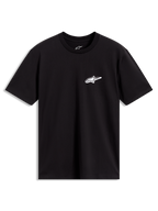 Alpinestars Meteor CSF Tee, t-shirt de manga curta, casual sportswear, preta, logótipo Astars branco no peito