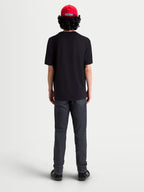 Alpinestars t-shirt Elliptogrit CSF, t-shirt de manga curta para homem, preta, vista traseira no modelo, construção em mistura de algodão e poliéster premium para uso casual.