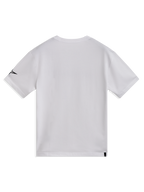 Alpinestars Race Wordmark CSF Tee, t-shirt de manga curta branca, vista traseira com logótipo Ageless preto na manga.
