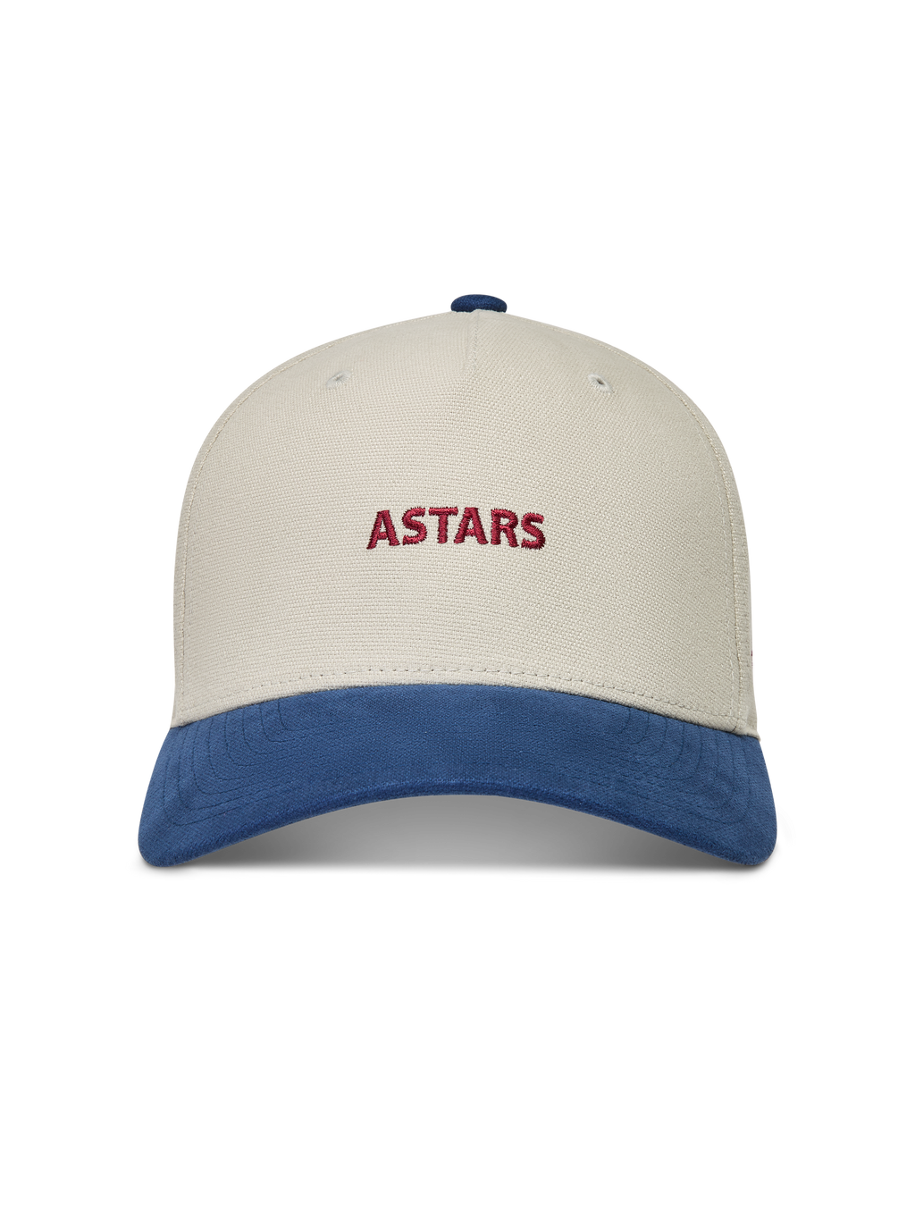 Alpinestars County Canvas Chapéu, boné de sportswear areia e azul com logótipo Astars vermelho e aba curva.