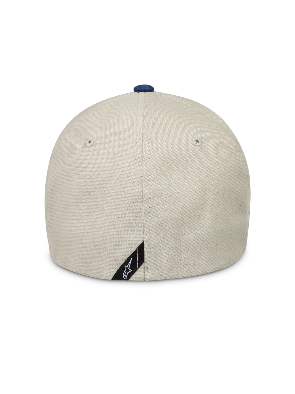 Alpinestars County Canvas Chapéu, boné areia e azul, vista traseira com costas flexíveis e tecido oxford peached.