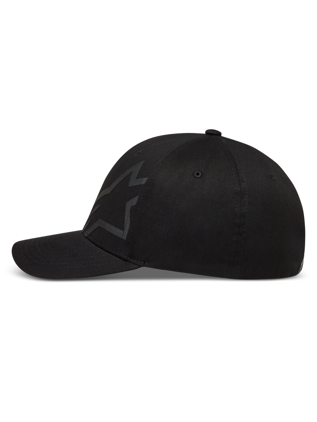Alpinestars Maze Chapéu, boné de aba curva para sportswear, preto, tecido de sarja com logótipo Astars texturizado.