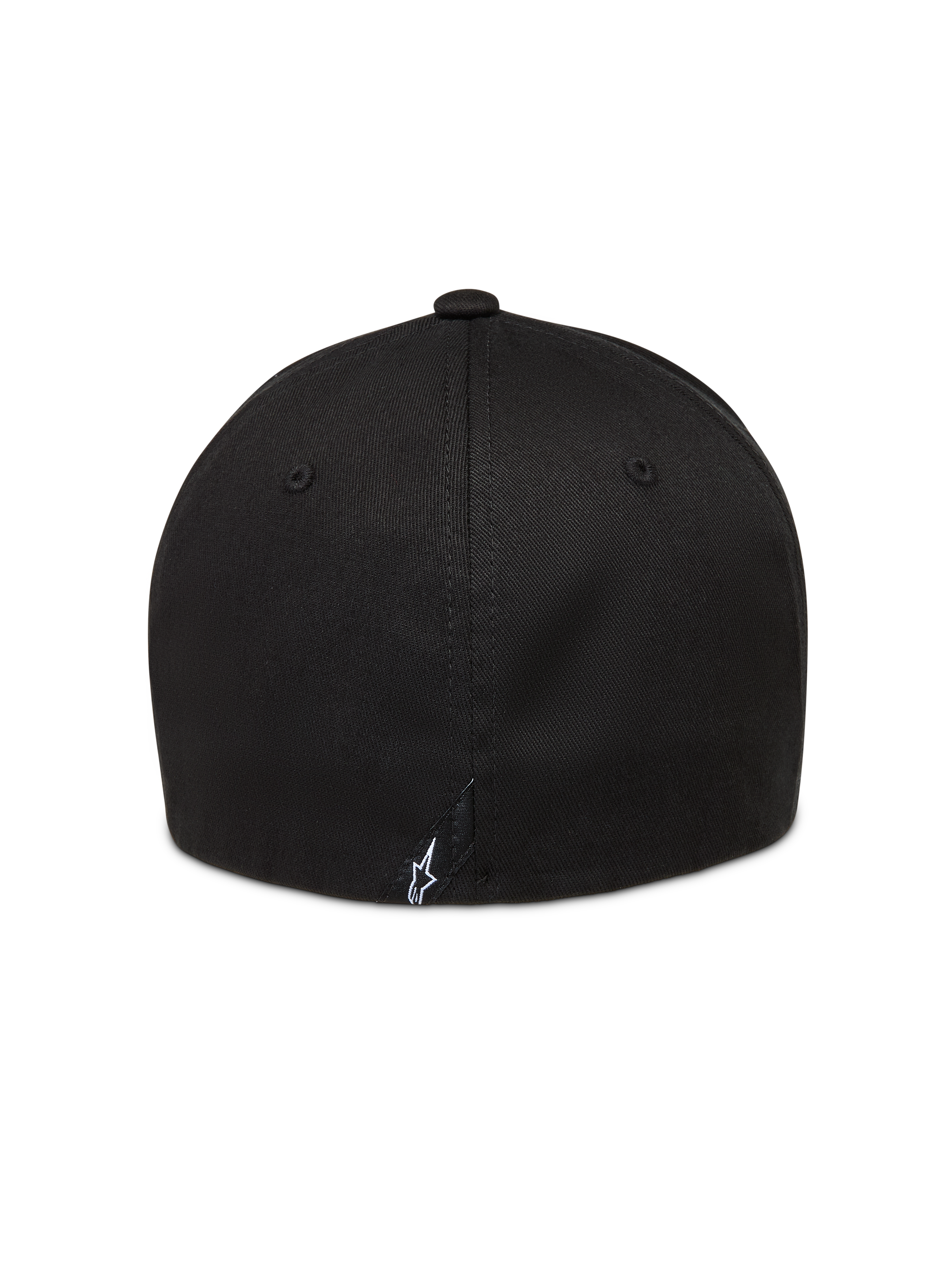 Alpinestars Arclight Hat, boné preto de coroa estruturada com pequeno logótipo Astars branco bordado na traseira.
