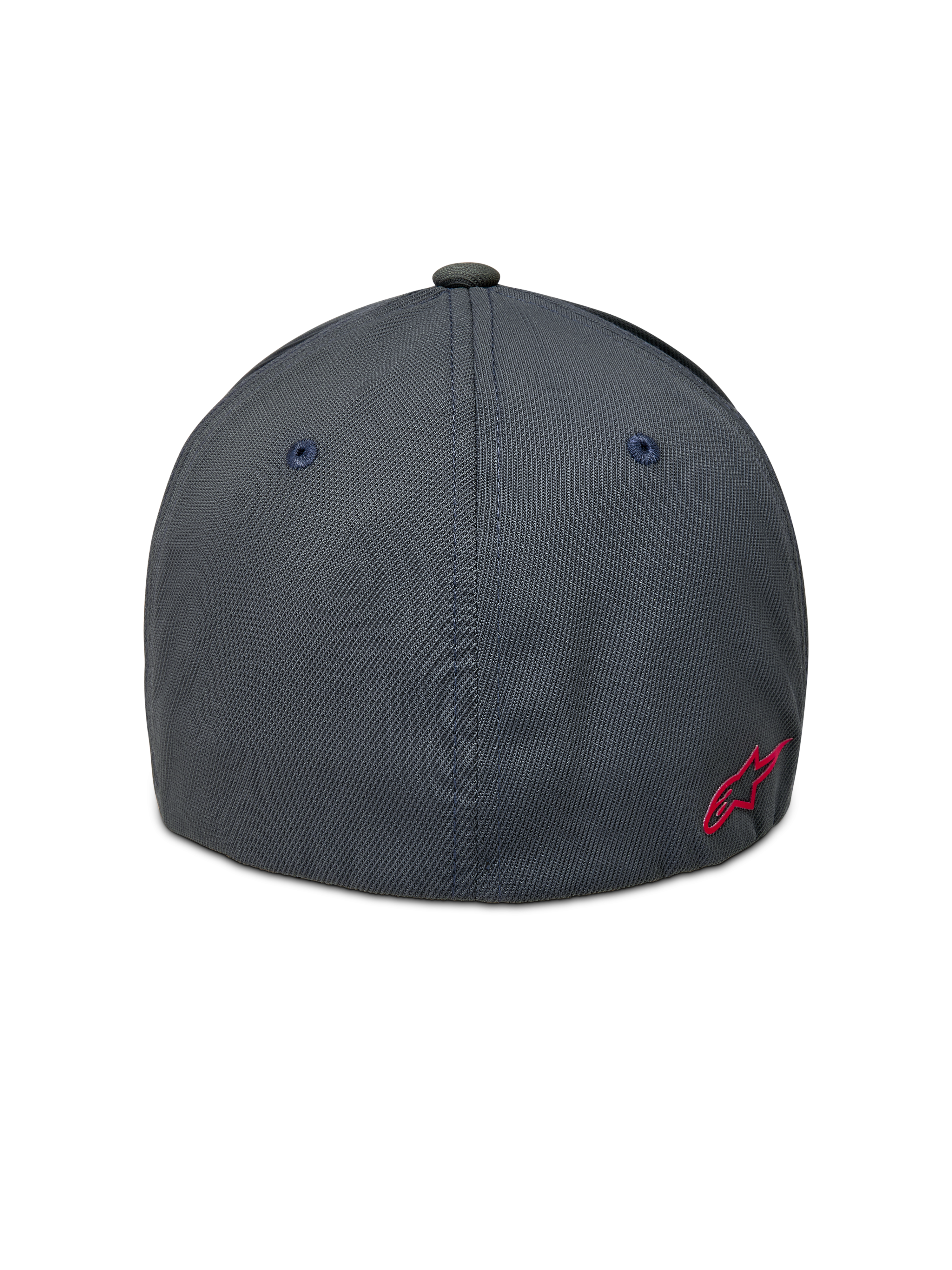 Alpinestars Points Chapéu, boné sportswear cinzento escuro com logótipo vermelho atrás, em nylon tactel e ajuste flex-back.