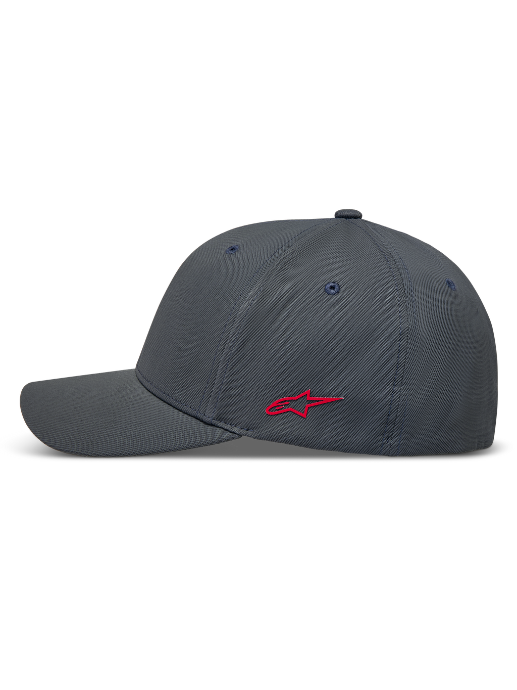 Alpinestars Points Chapéu, boné cinzento escuro em nylon tactel com logótipo Astars vermelho na lateral e design flex back, casual sportswear.