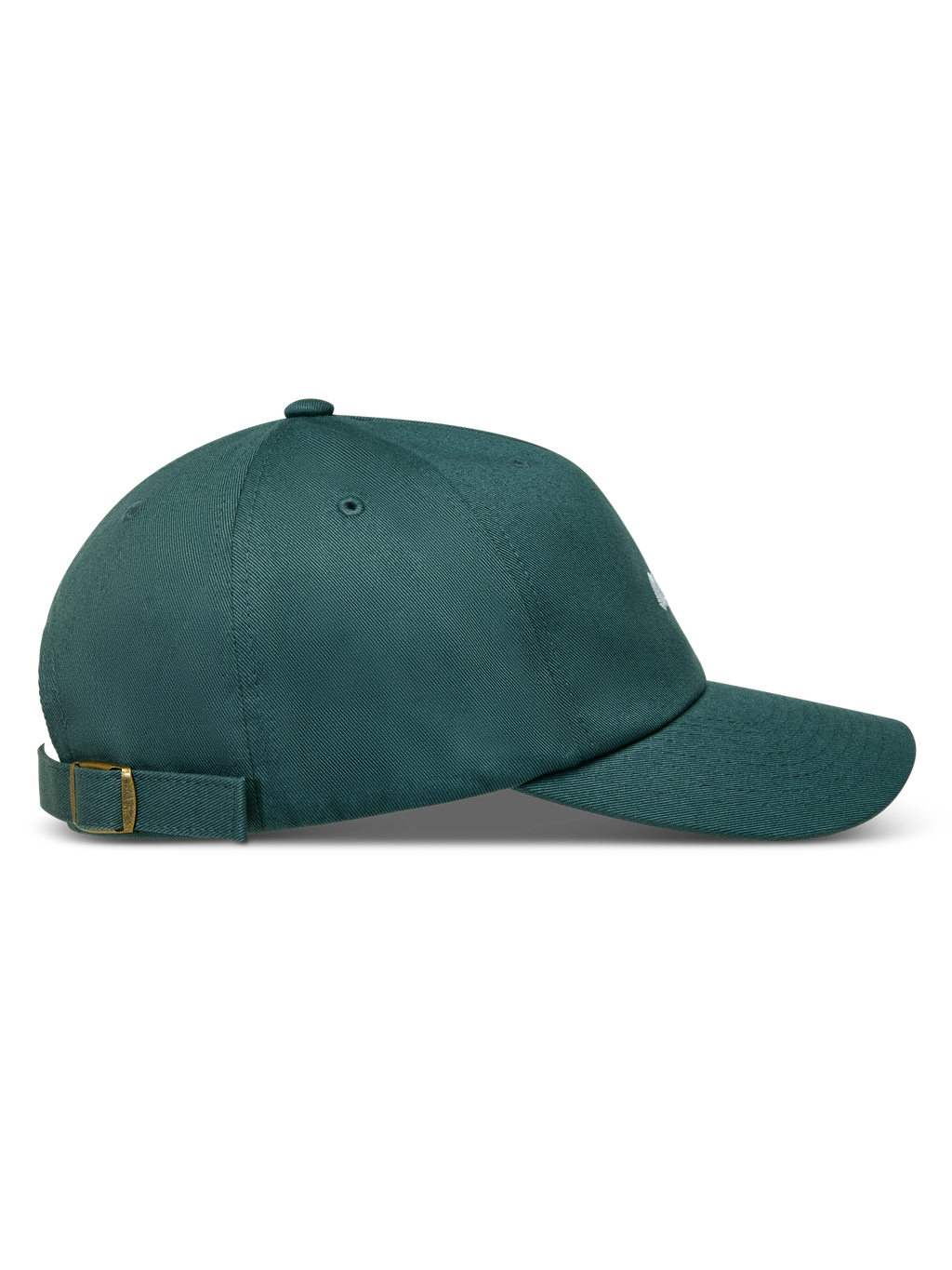 Alpinestars Explorer Strapback, boné verde de aba curva com tira ajustável e fivela metálica, vista lateral