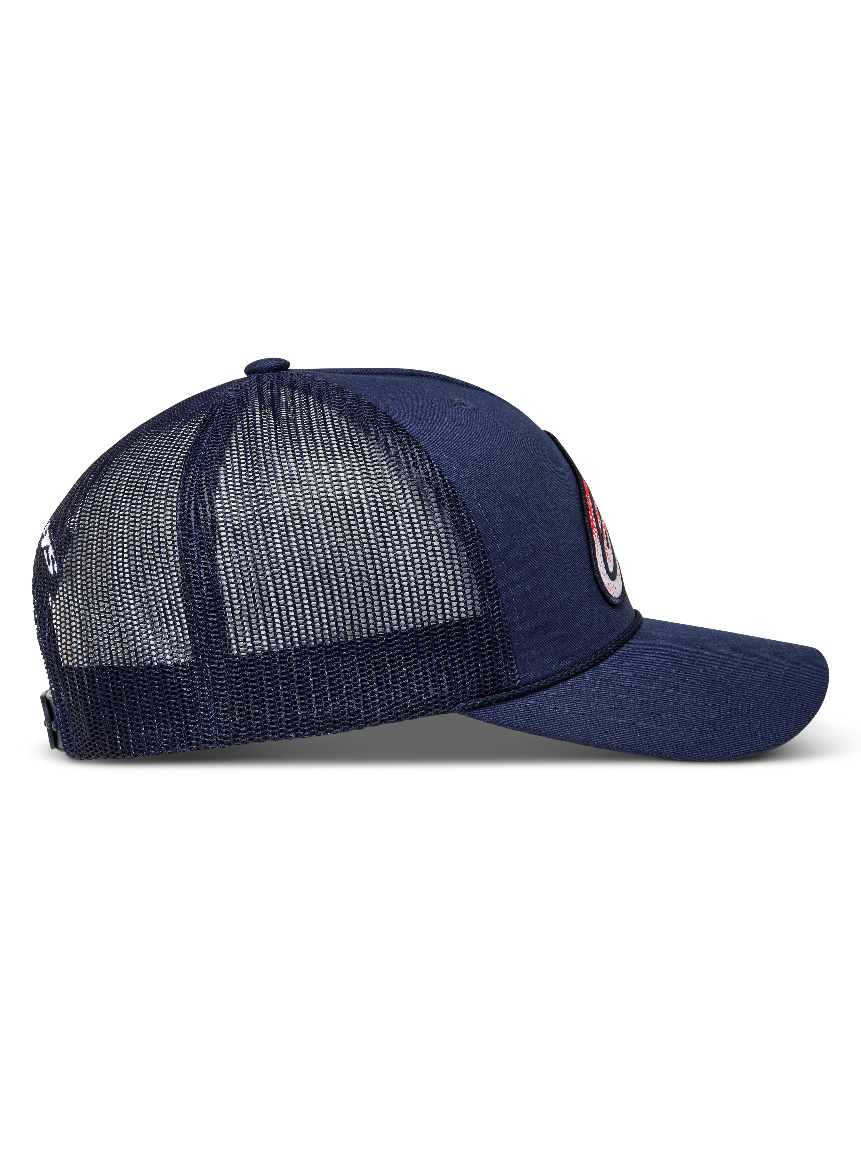 Alpinestars Meteorite Trucker Hat, Navy Blue Sportswear Cap with breathable mesh back and curved bill.