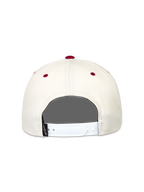 Alpinestars Stadium Snapback Chapéu, boné branco sujo e vermelho com vista traseira e fecho snapback ajustável.