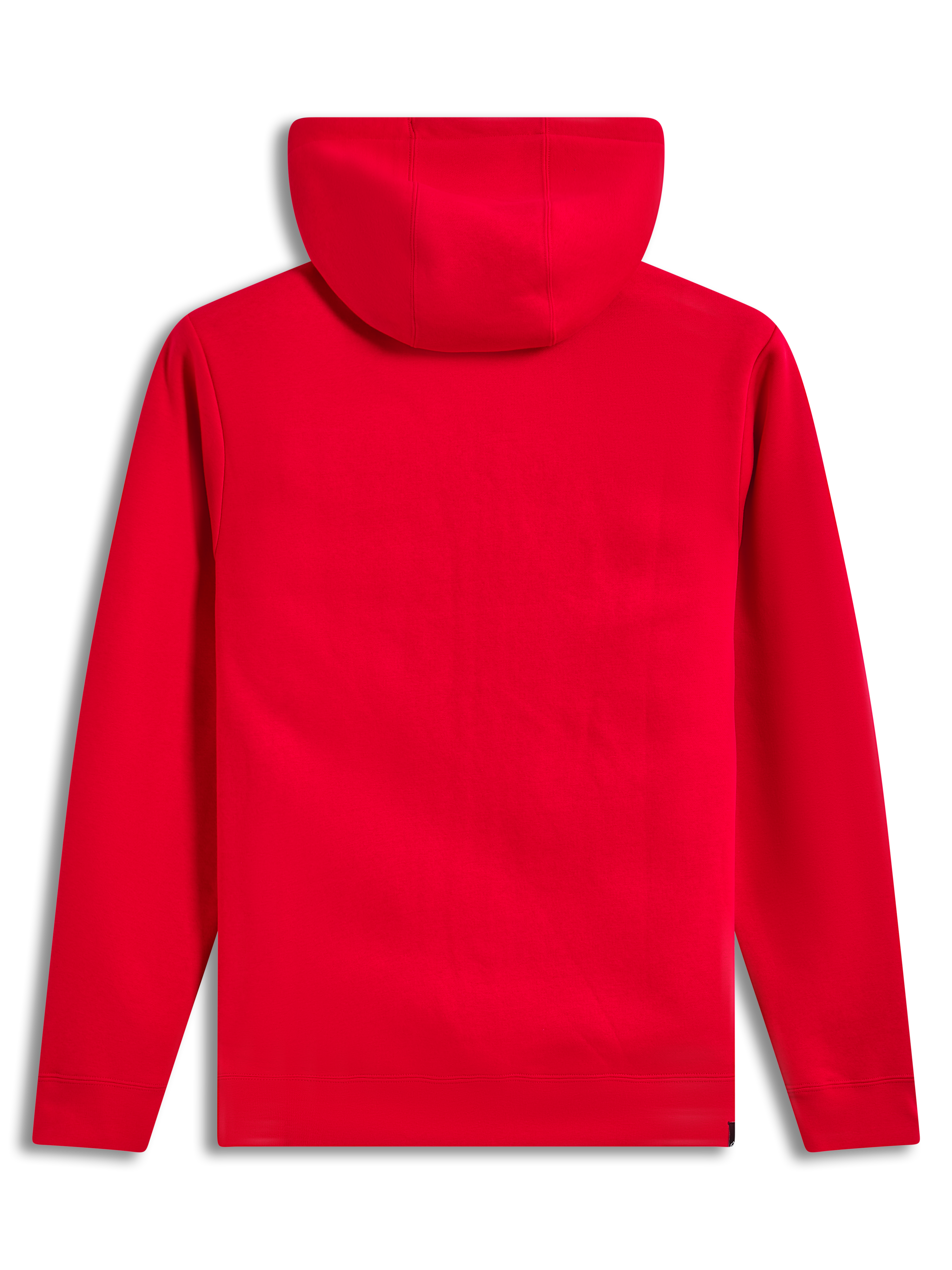 Alpinestars Ageless Zip V3 Hoodie, sweat vermelha com capuz em fleece, vista traseira, casual sportswear.