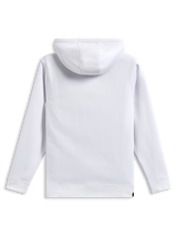Alpinestars Blaze V3 Hoodie, vista traseira, branco sólido, camisola com capuz em fleece, mangas compridas com punhos e bainha canelados, vestuário desportivo casual