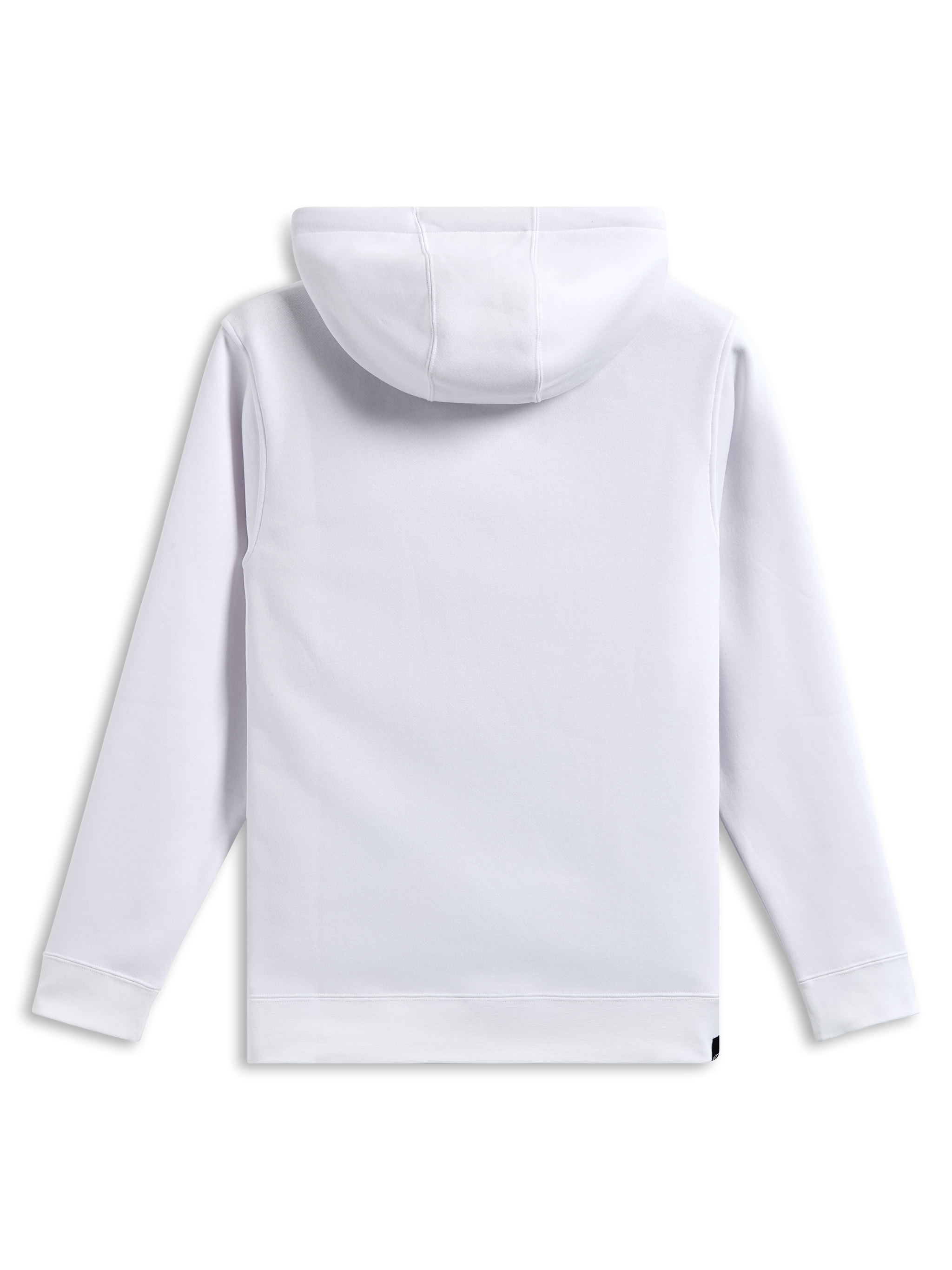 Alpinestars Blaze V3 Hoodie, vista traseira, branco sólido, camisola com capuz em fleece, mangas compridas com punhos e bainha canelados, vestuário desportivo casual