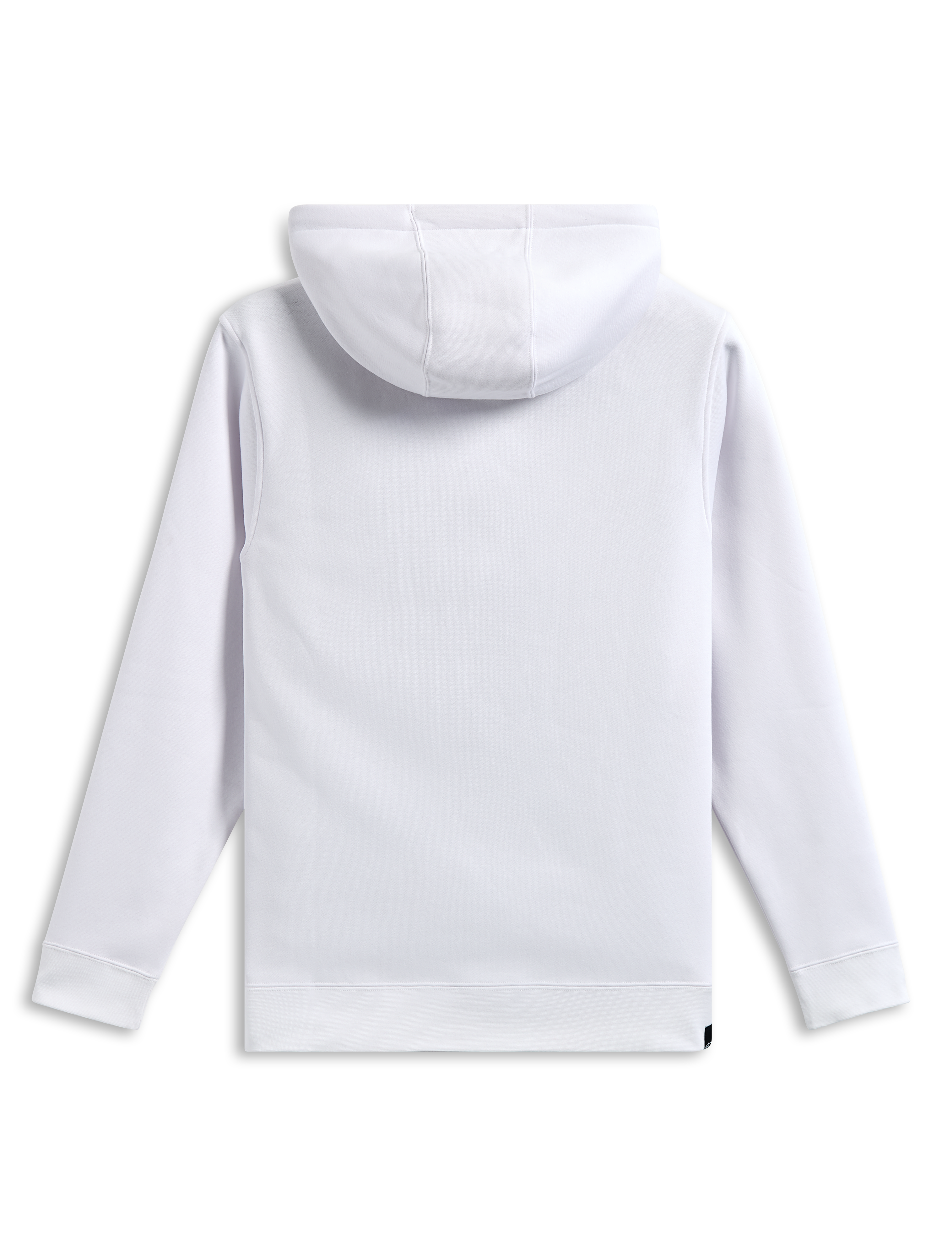 Alpinestars Blaze V3 Hoodie, vista traseira, branco sólido, camisola com capuz em fleece, mangas compridas com punhos e bainha canelados, vestuário desportivo casual
